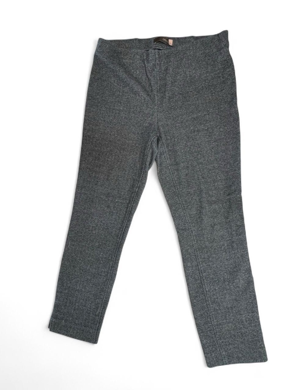 Crosby Pants Size 8 Gray Tweed Herringbone Capri Culottes Preppy Workwear Office